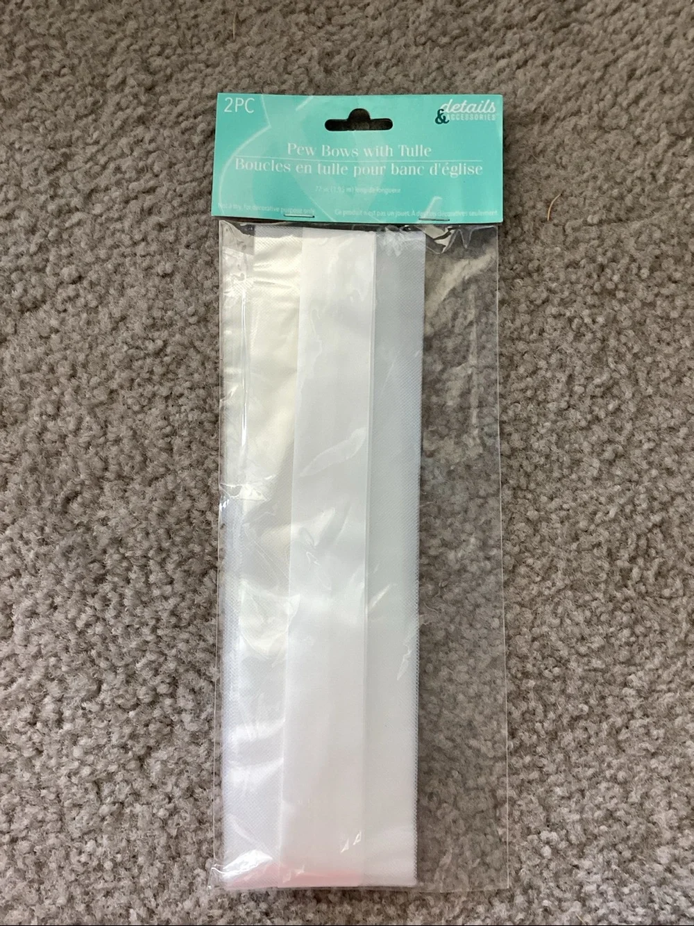 10 Packages of Pew Bows with Tulle - 2 Pack (total of 20 bows)